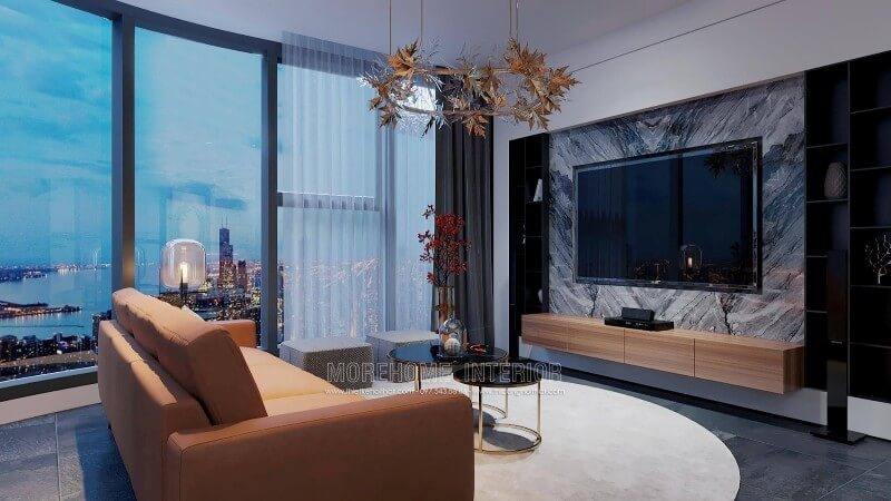 Thiết kế nội thất căn hộ Vinhomes Ba Son phong cách hiện đại Mẫu thiết kế nội thất chung cư đẹp