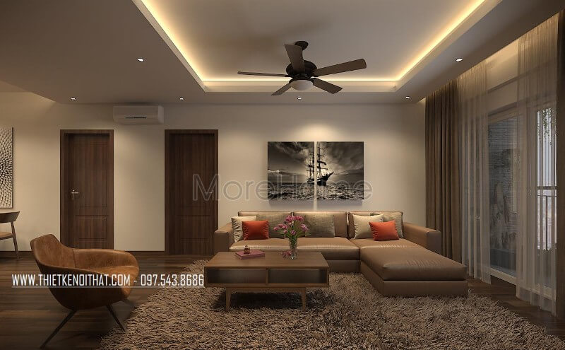 Trang trí nội thất phòng khách chung cư tối giản đẹp hiện đại Thiết kế phòng khách chung cư