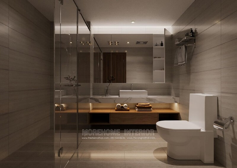 Thiết kế nội thất phòng tắm cho chung cư nhỏ Thiết kế chung cư