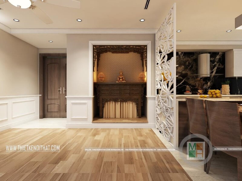 Mẫu thiết kế chung cư hiện đại với cách bố trí không gian các phòng hợp lí khoa học mang đến không sống lí tưởng Mẫu nội thất chung cư hiện đại