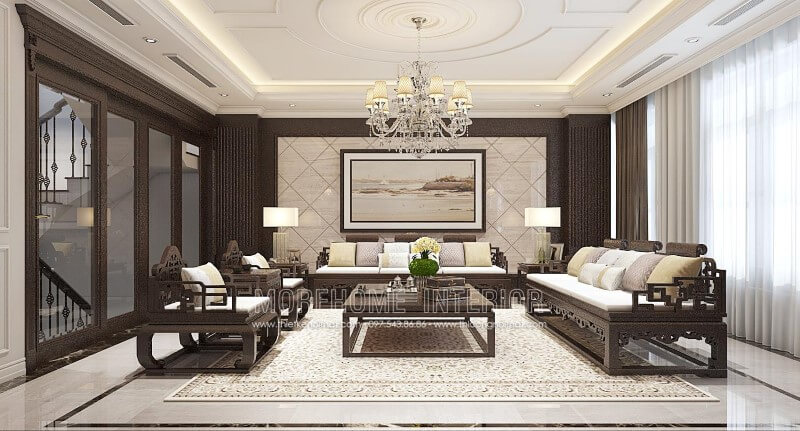 Phòng khách trở nên sang trọng, thu hút mọi ánh nhìn với mẫu Sofa tân cổ điển đẹp Mẫu sofa gỗ tự nhiên, gỗ óc chó đẹp