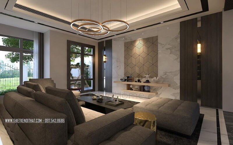 <a href='https://thietkenoithat.com.vn' rel='nofollow'>Thiết kế nội thất</a> phòng khách biệt thự