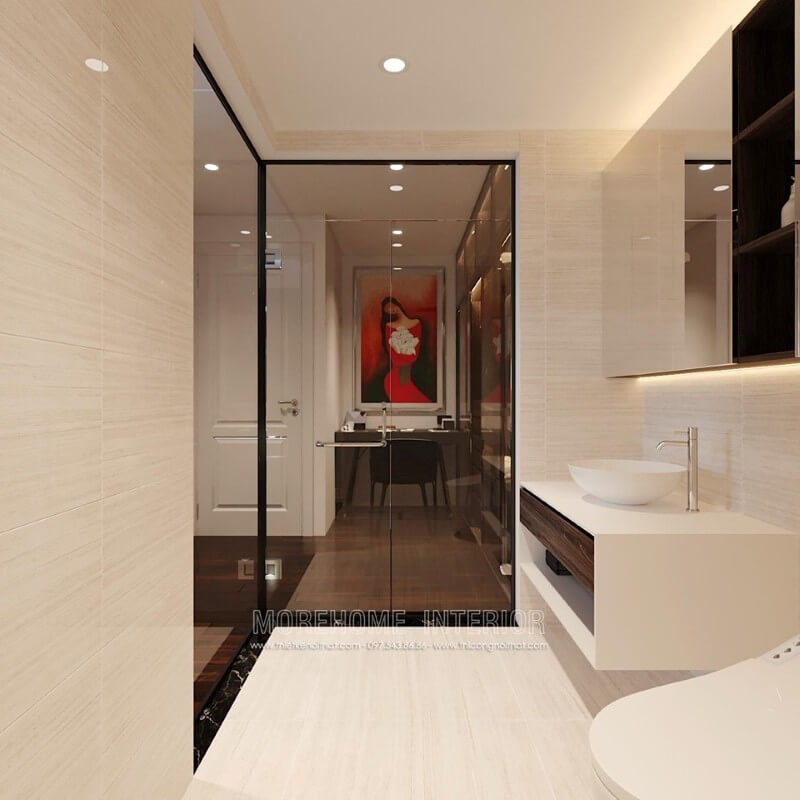 Thiết kế nội thất phòng tắm chung cư sang trọng Mẫu thiết kế nội thất chung cư đẹp