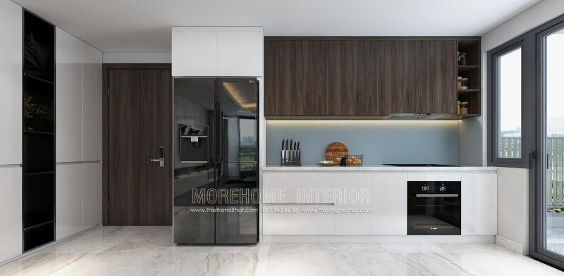 Tủ bếp làm gỗ công nghiệp hiện được rất nhiều gia đình chọn lựa và tin dùng vì mẫu mã lại hiện đại, thu hút Thiết kế và sản xuất tủ bếp đẹp