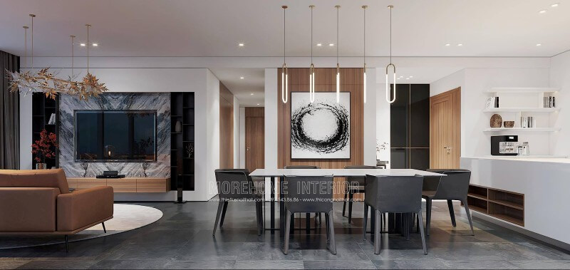 Trang trí nội thất phòng ăn đẹp mất ấn tượng với gỗ công nghiệp Thiết kế chung cư