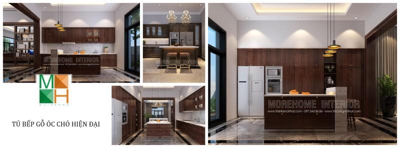 Tủ bếp gỗ óc chó Tủ bếp gỗ óc chó