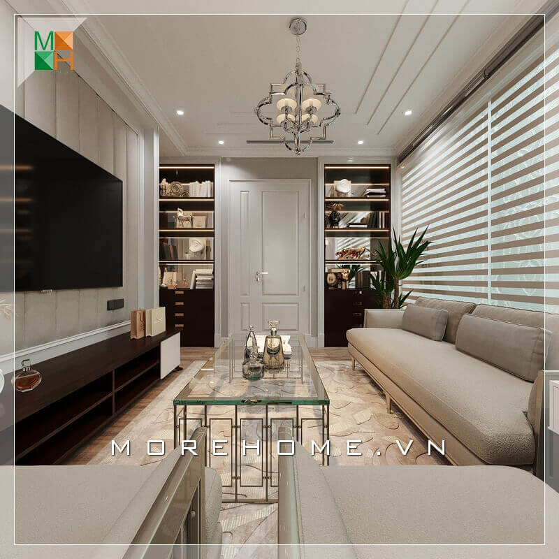 Một phòng khách tân cổ điển đẹp sẽ phải thể hiện được rõ nhất tính năng của nó bằng cách lựa chọn nội thất thông minh và lựa chọn màu sắc phù hợp nhất đối với thiết kế ngôi nhà. Thiết kế nội thất phòng khách nhà phố