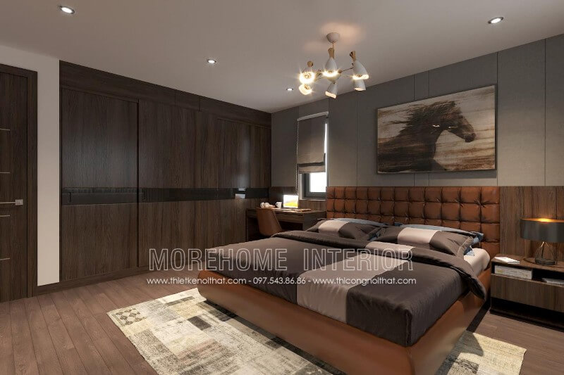 Giường ngủ chung cư gỗ tự nhiên Giường ngủ chung cư gỗ tự nhiên