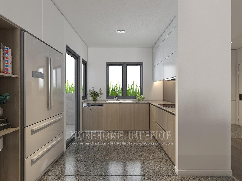 Tủ bếp gỗ công nghiệp với kiểu dáng hiện đại hiện nay đang là xu thế chiếm lĩnh thị trường tủ bếp Tủ bếp hiện đại