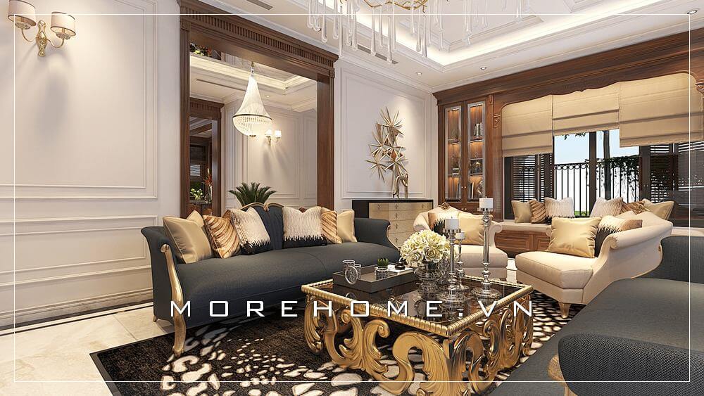Sofa biệt thự tân cổ điển Sofa biệt thự tân cổ điển