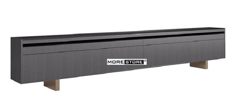 Mang đến cho không gian phòng khách lí tưởng với mẫu kệ ti vi gỗ công nghiệp màu nâu đen cá tính được bán tại siêu thị nội thất MoreHome