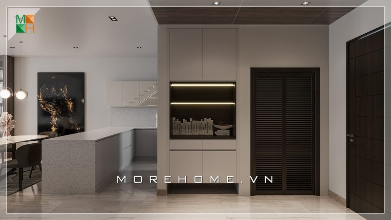 Gợi ý mẫu thiết kế không gian bếp chung cư, nhà phố, biệt thự hiện đại và rất tiện nghi, thiết kế có đảo bếp khoa học và thể hiện đẳng cấp riêng cho ngôi nhà.