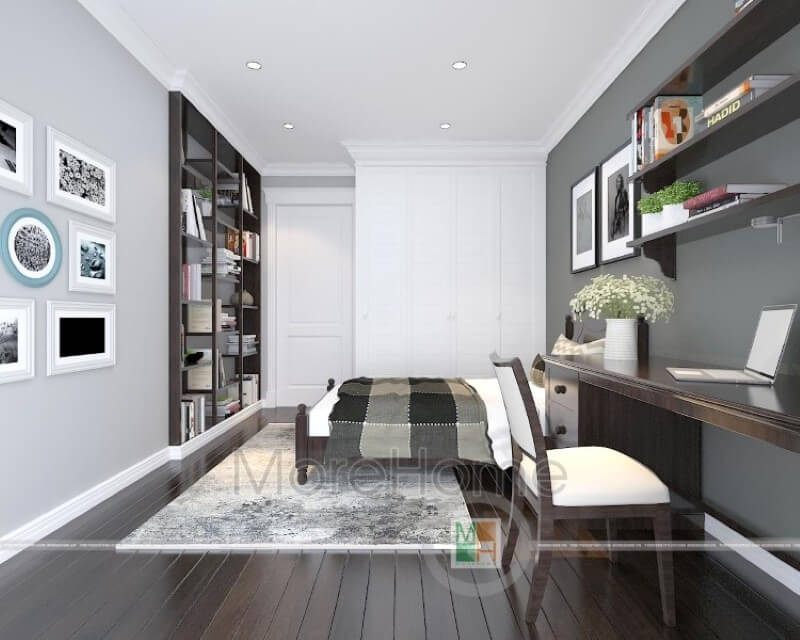 Thiết kế nội thất phòng ngủ con chung cư GoldMark City trẻ trung và năng động