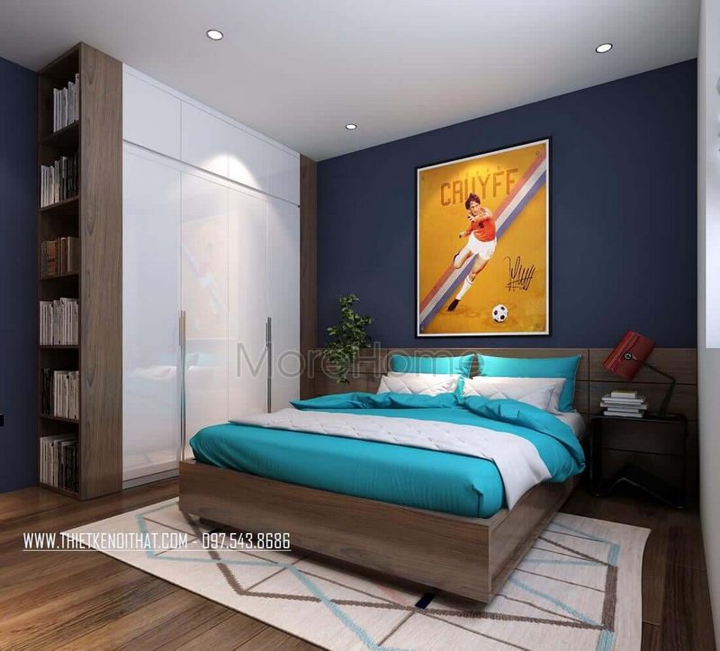 Tủ áo phòng ngủ đẹp, đơn giản, phù hợp với phòng ngủ chung cư