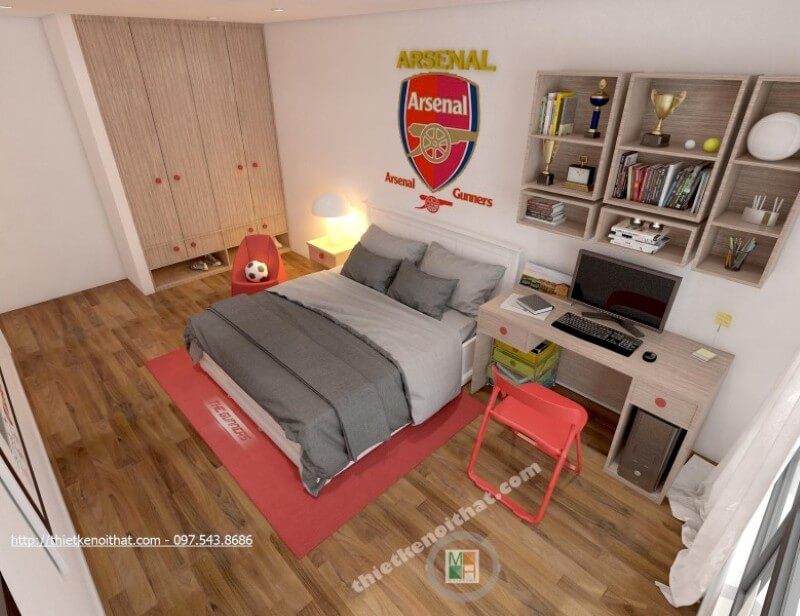 Thiết kế nội thất phòng ngủ chung cư hiện đại và tiện nghi