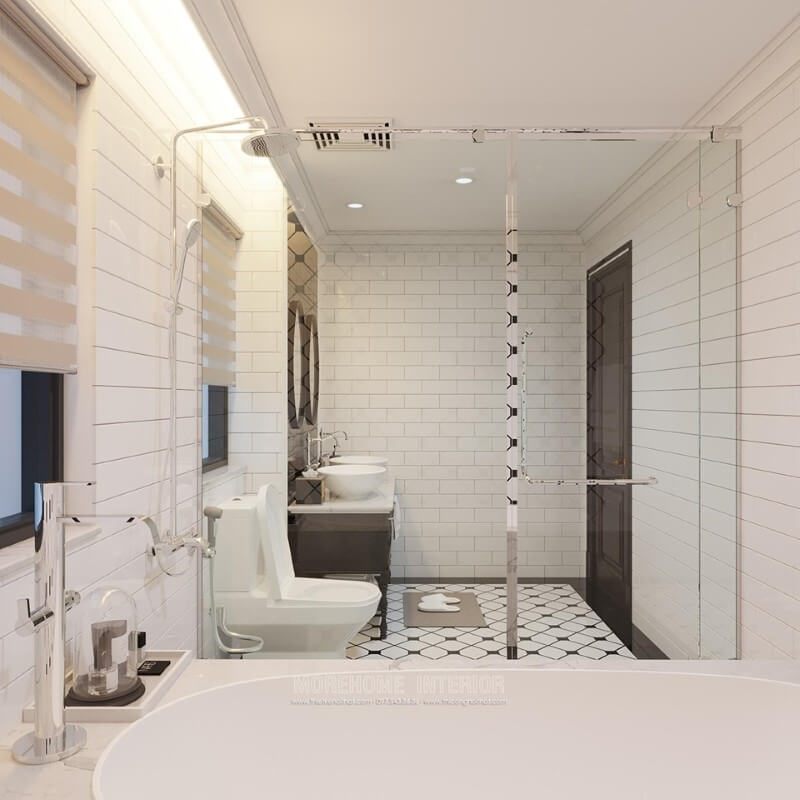 Đá ốp phòng tắm vân mây đẹp sang trọng