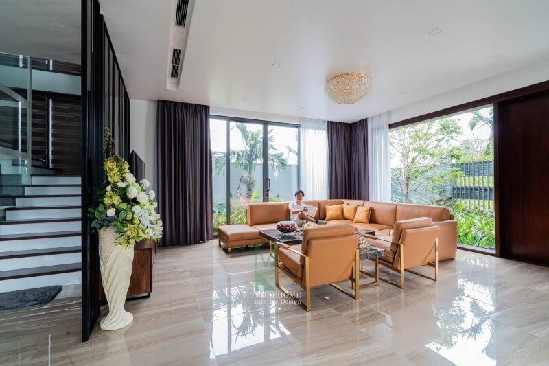 Công trình hoàn thiện thi công nội thất nhà biệt thự cao cấp hiện đại ở Hà Tĩnh do Morehome thực hiện