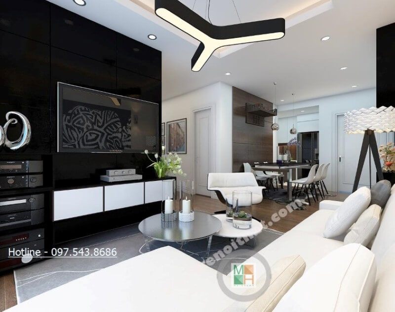 Lựa chọn kệ ti vi treo tường là một trong những giải pháp hoàn hảo cho những căn hộ chung cư có diện tích nhỏ