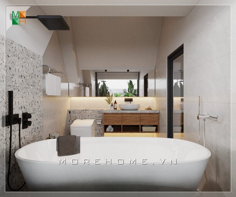 Đá ốp chậu rửa lavabo rất sang trọng