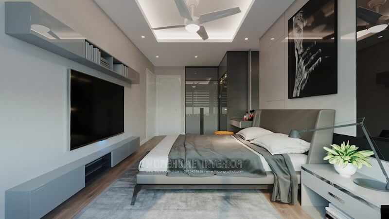 Kệ treo tường gỗ công nghiệp vừa được sử dụng là kệ đựng đồ, vừa là kệ trang trí thêm phần độc đáo và ấn tượng