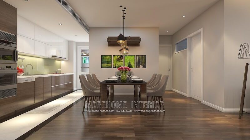 Bạn đang cần tìm bộ bàn ăn đẹp cho căn hô chung cư gia đình thì đừng nên bỏ lỡ mẫu thiết kế này