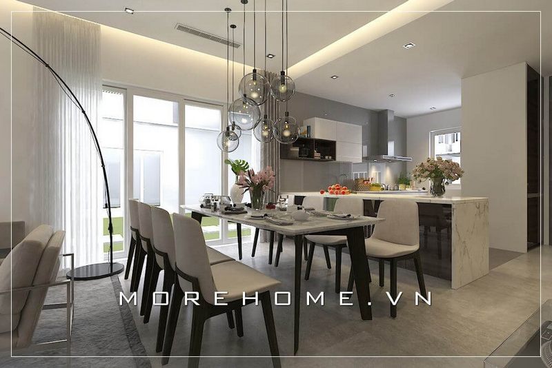 +26 Mẫu bộ bàn ghế ăn hiện đại sang trọng cho thiết kế nhà chung cư tại Tp.HCM