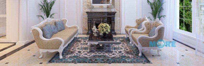 Sofa tân cổ điển đẹp với thiết kế độc đáo, lạ mắt cùng các chi tiết chạm trổ tỉ mỉ, tinh tế