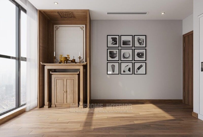 Thiết kế nội thất phòng thờ chung cư