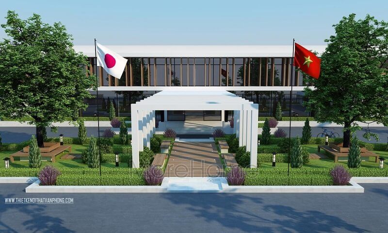 Thiết kế kiến trúc xanh cho công ty Bình Minh mang đến không gian làm việc trong lành, khoan khoái