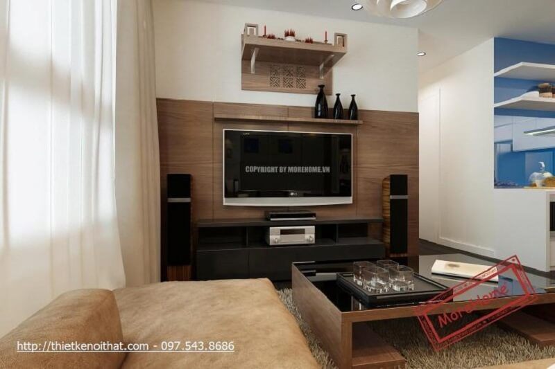 Mẫu bàn thờ gỗ cao cấp cho chung cư được cách điệu ở 2 bên thành với hoa văn đơn giản, tinh tế.