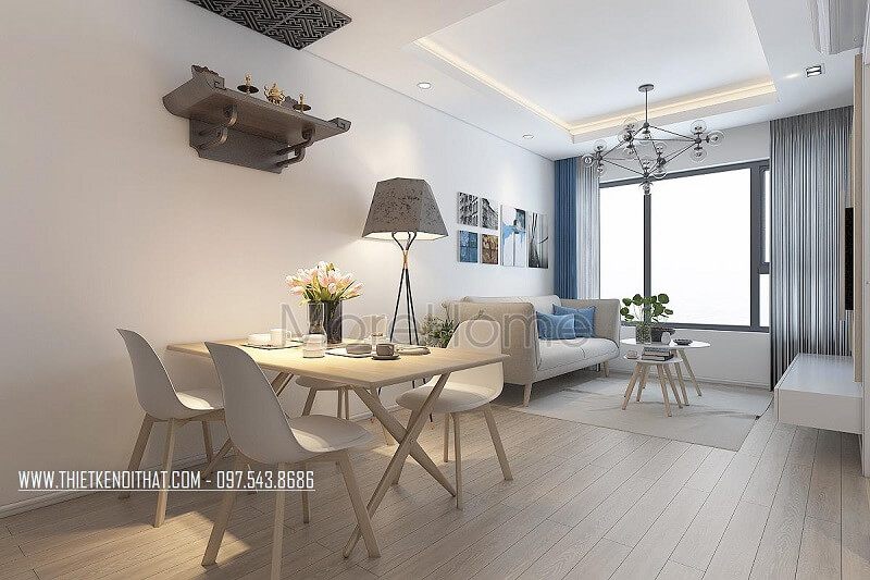 Mẫu bàn thờ gỗ tự nhiên với thiết kế nhỏ gọn, chắc chắn được đóng tại xưởng gỗ nội thất MoreHome