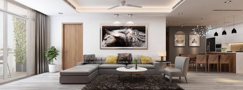 Cửa gỗ Laminate cao cấp được sử dụng trong chung cư MH03.