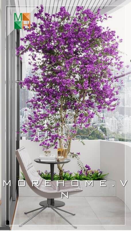 Mẫu thiết kế ban công có diện tích nhỏ cho chung cư, nhà phố phong cách hiện đại.